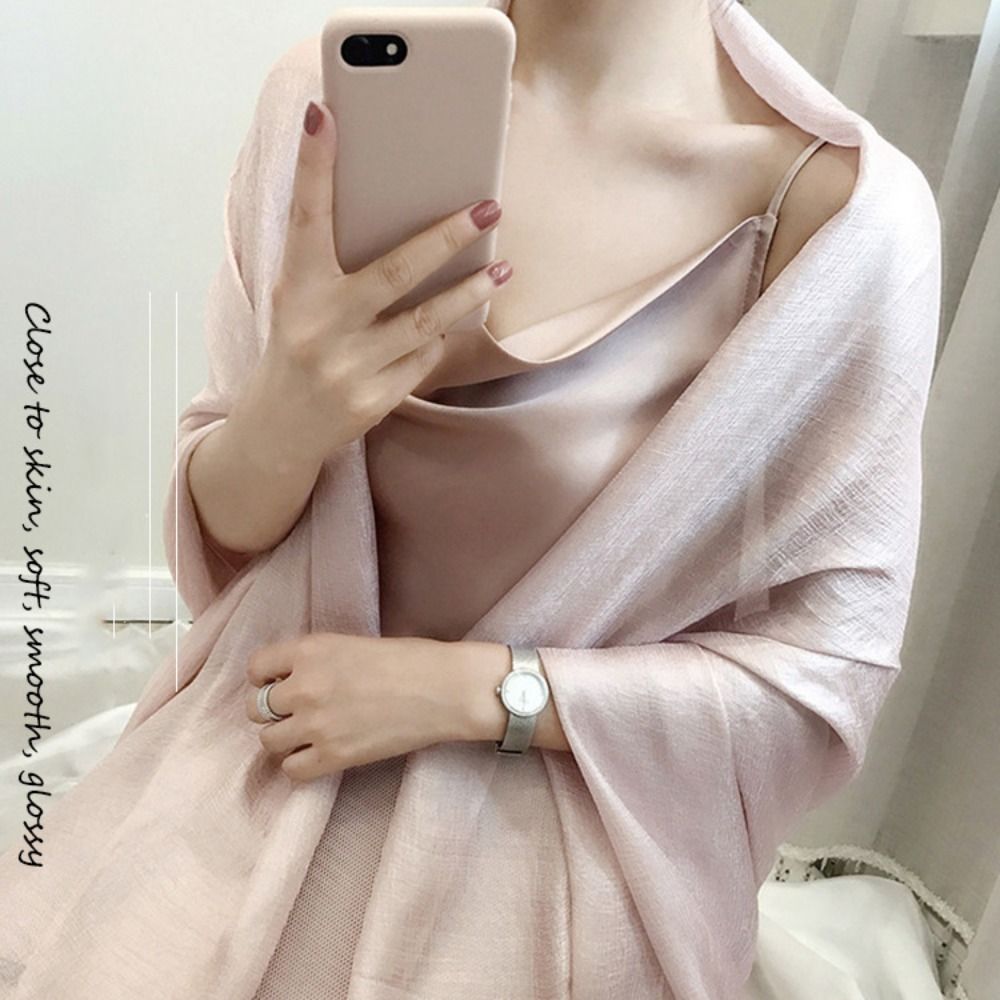 Winter Clothing Accessories - Linen Women Plain Scarf Fashion Pure