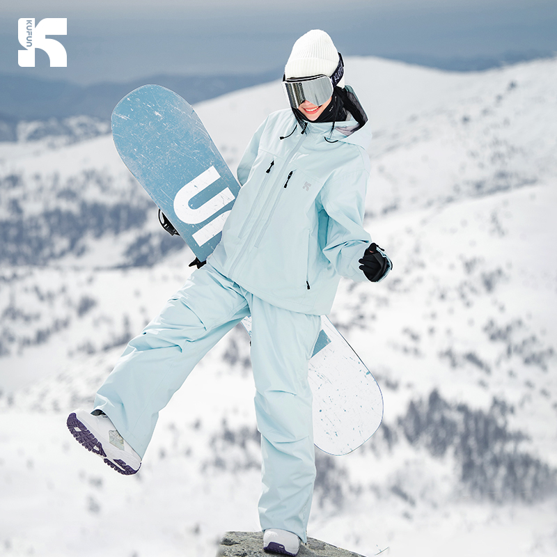 Ski Pants Waterproof - KUFUN Ski Wear Outfits Waterproof Thickened