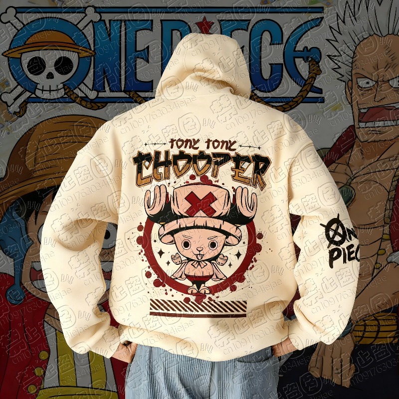 Winter Clothing Anime - One Piece Anime Chopper Pullover Hoodie
