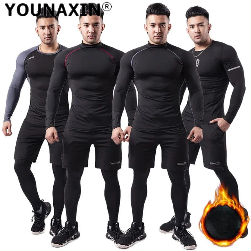 3-piece Men Plush Warm Sports  - Winter Yoga Clothing recension och pris