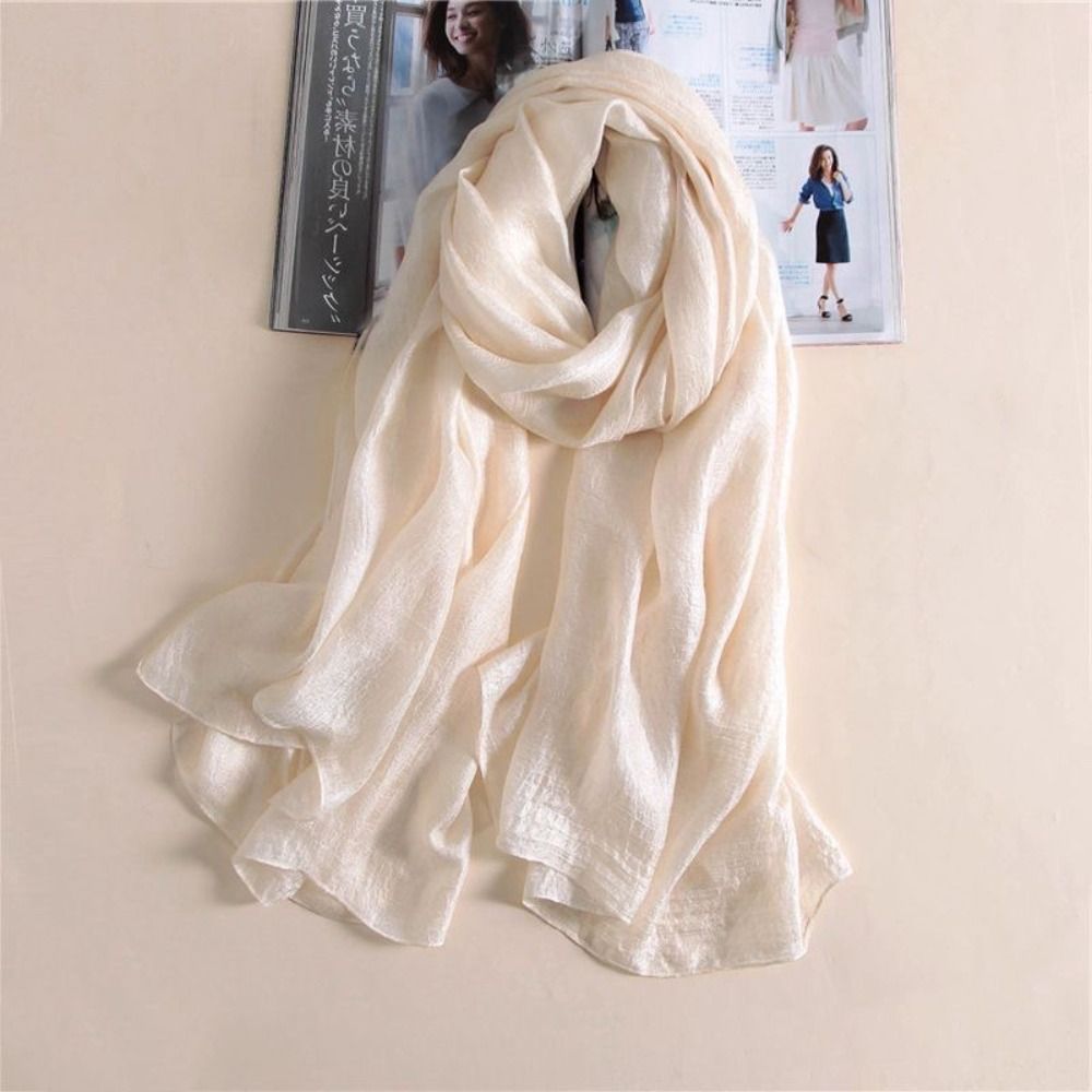 Linen Women Plain Scarf Fashio - Winter Clothing Accessories recension och pris