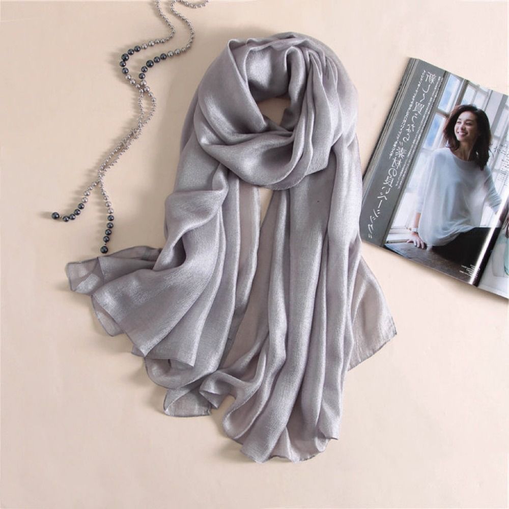 Linen Women Plain Scarf Fashio - Winter Clothing Accessories recension och pris