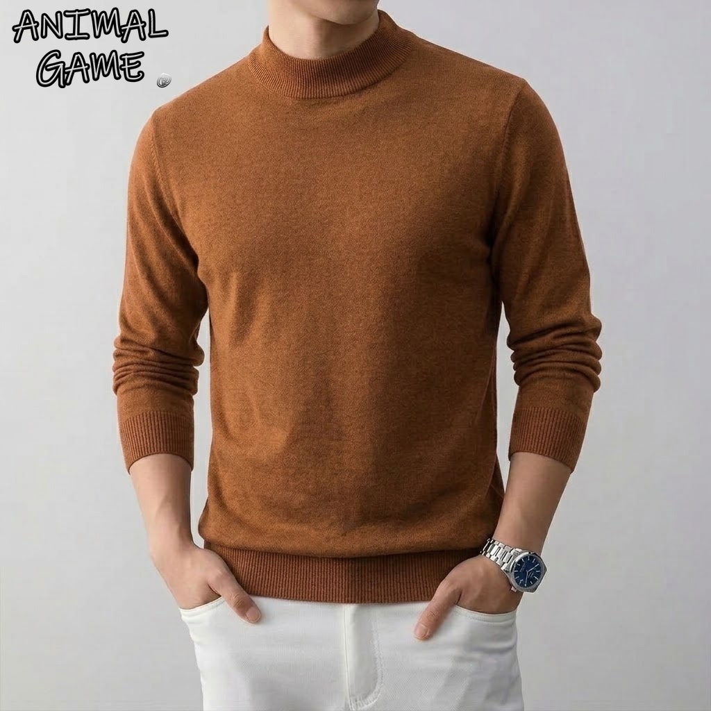 Men's Solid High Stretch Mock  - Winter Clothing Uae recension och pris