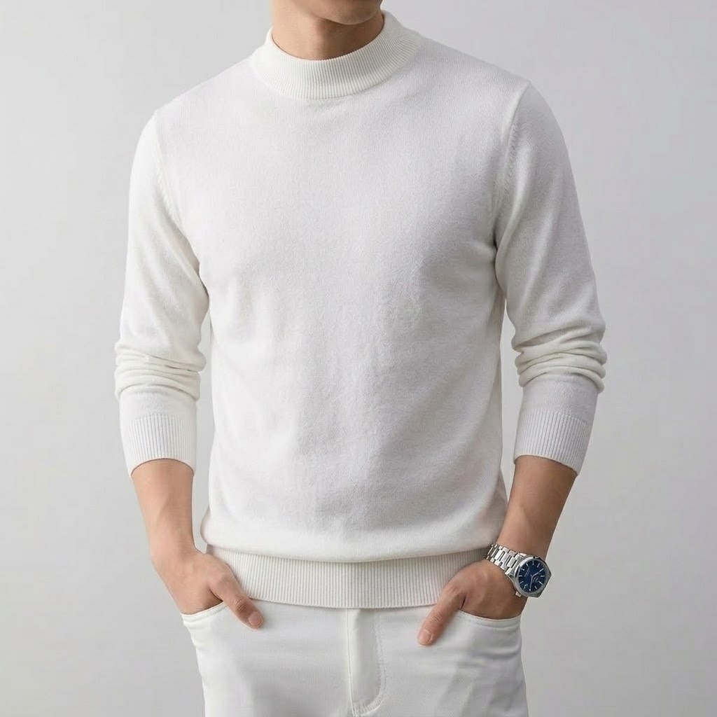 Men's Solid High Stretch Mock  - Winter Clothing Uae recension och pris