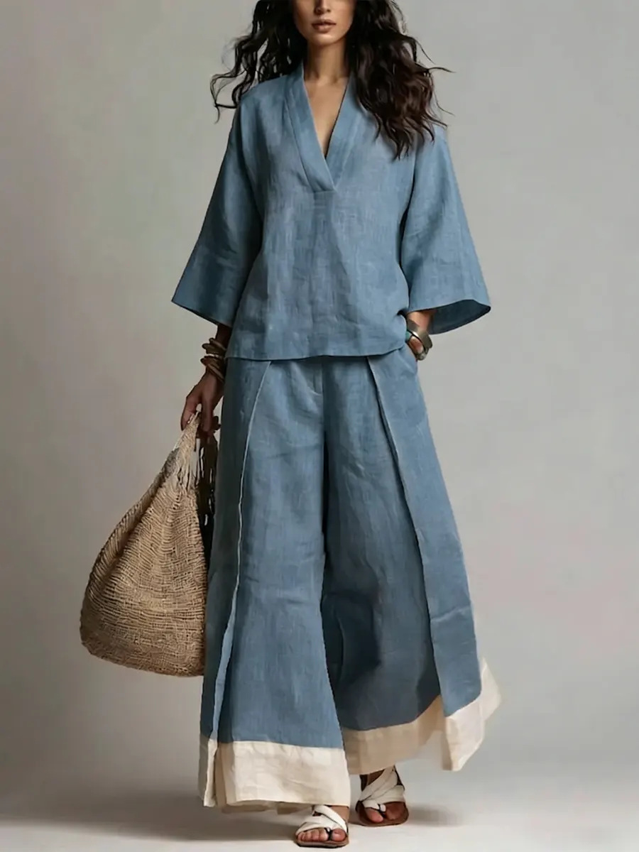 Summer Women V-neck Cotton Lin - Winter Clothing Sale recension och pris