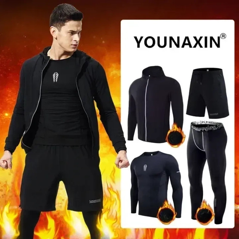 4-piece Men's Fitness Clothing - Winter Yoga Clothing recension och pris