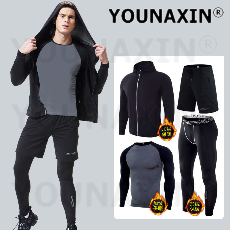 4-piece Men's Fitness Clothing - Winter Yoga Clothing recension och pris