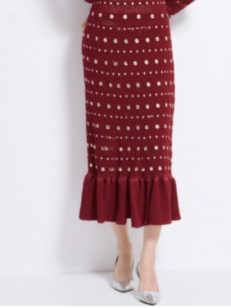 New Red Long Sleeved Knitted S - Winter Clothing Pictures recension och pris