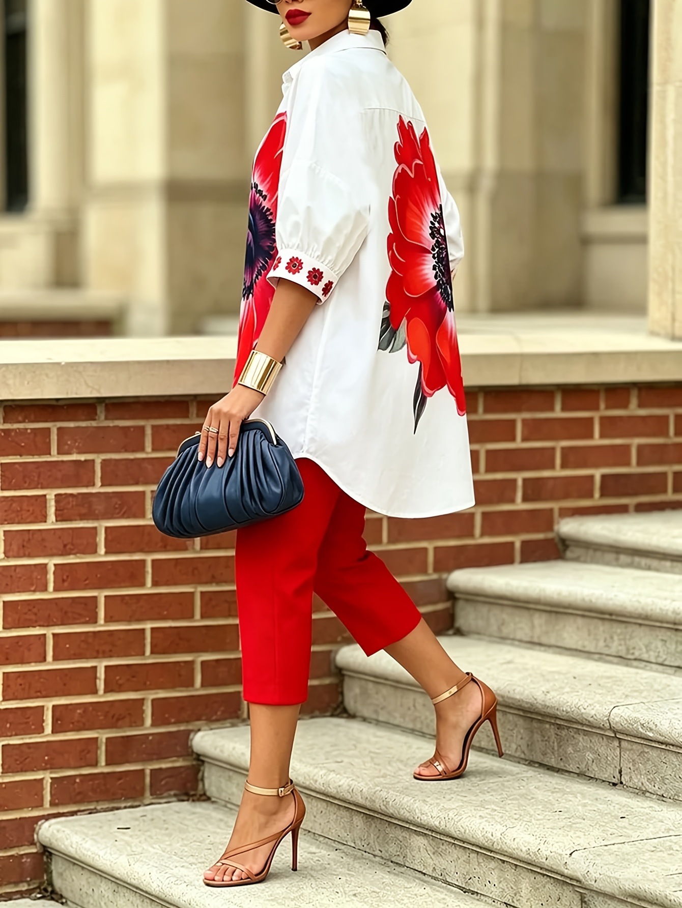 Vintage Women Floral Printed 2 - Winter Clothing Sale recension och pris