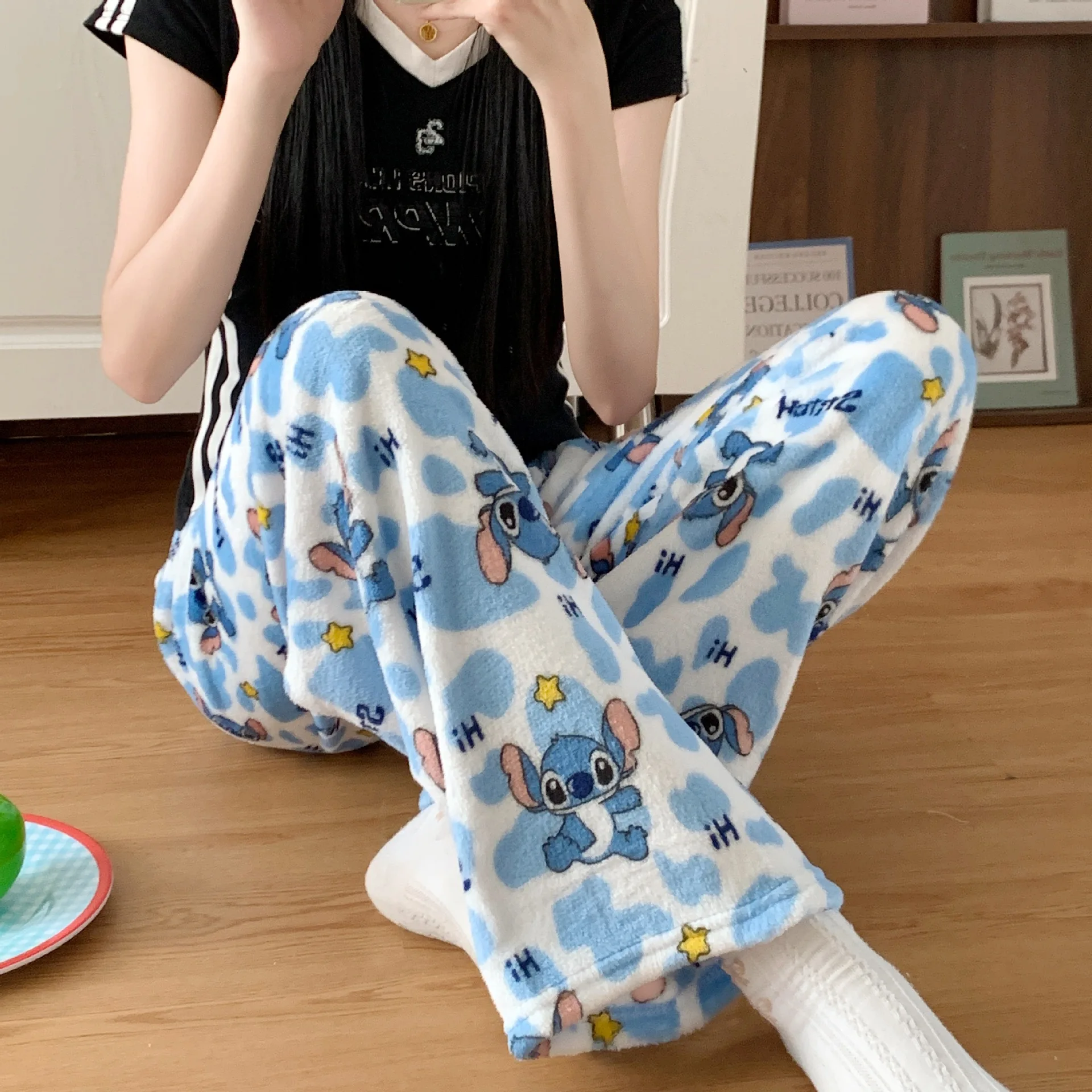 Cartoon Stitch Flannel Pajamas - Winter Clothing Essentials recension och pris