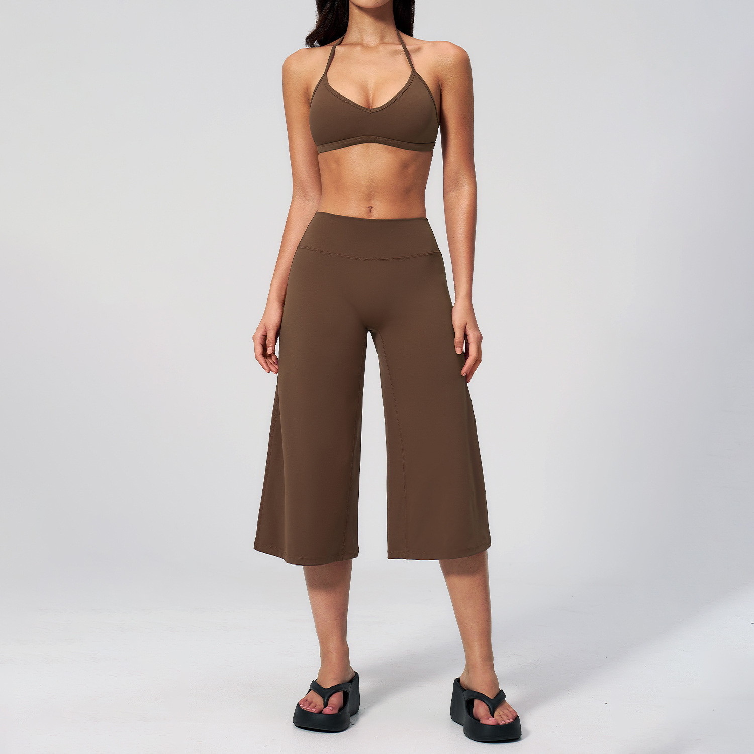 Capri Pants Set 2PCS Sports Br - Winter Yoga Clothing recension och pris